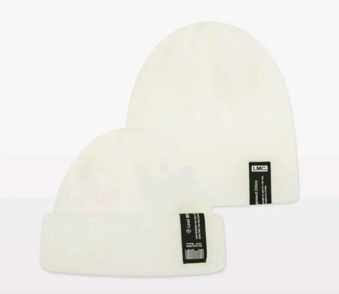 lmc 라벨 숏 비니 LABEL SHORT BEANIE ivory